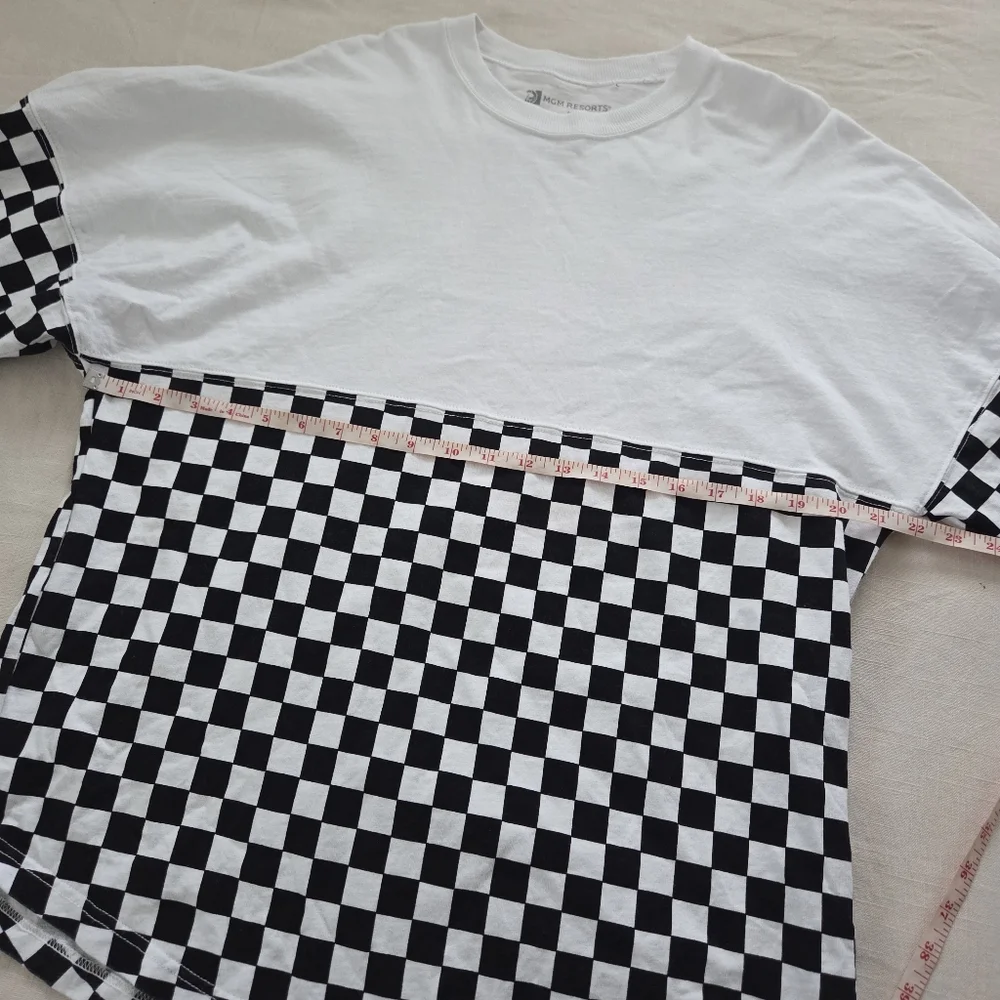 New York New York Graphic Checkered Long Sleeve Shirt MGM Resorts Adults Small - Picture 7 of 8